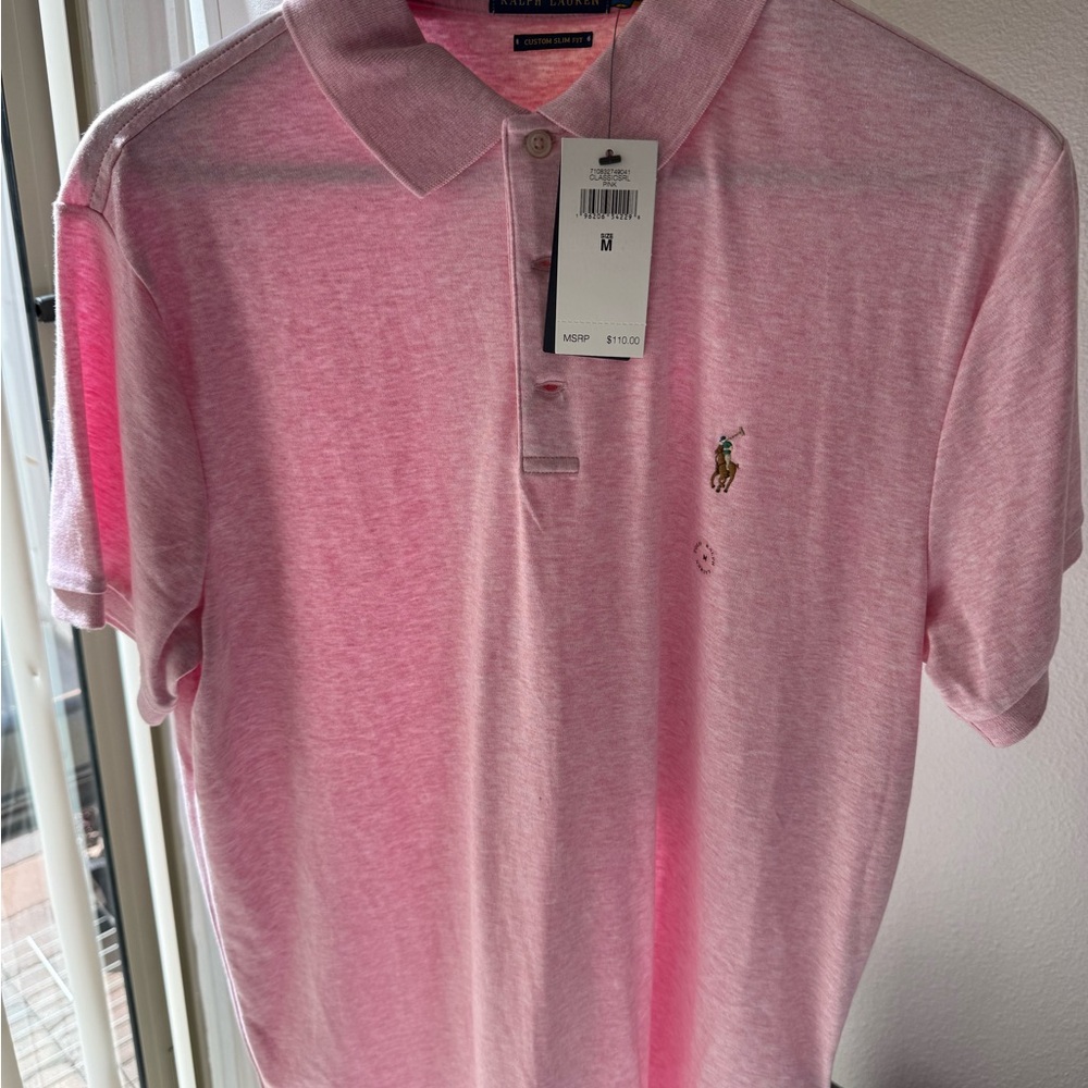 Polo by Ralph Lauren Men's Pink Polo Shirt